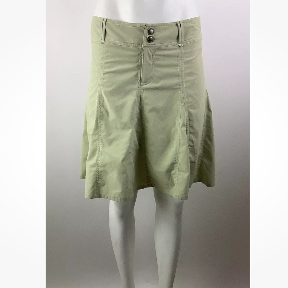 Athleta Sz 6 A-Line Whatever Skort Green Polyester Spandex Athleisure Tennis